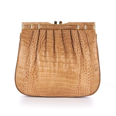 Lot 390 - Olop, a vintage crocodile handbag, crafted...
