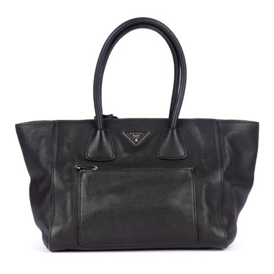 Lot 393 - Prada, a Vitello Phenix Front Pocket handbag,...