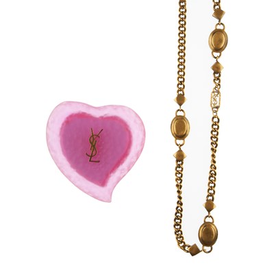Lot 412 - Yves Saint Laurent, a vintage necklace and a...