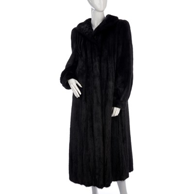 Lot 429 - Grosvenor, a full-length black mink coat,...