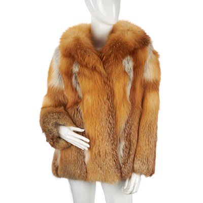 Lot 432 - A red fox fur jacket, designed with a lapel...