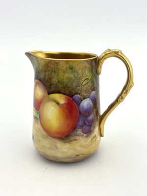 Lot 920 - C Smith for Royal Worcester, a fruit painted...