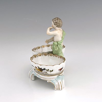 Lot 794 - A Berlin porcelain figural double salt cellar,...