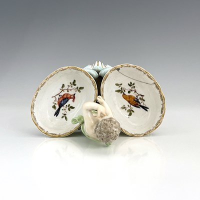 Lot 794 - A Berlin porcelain figural double salt cellar,...