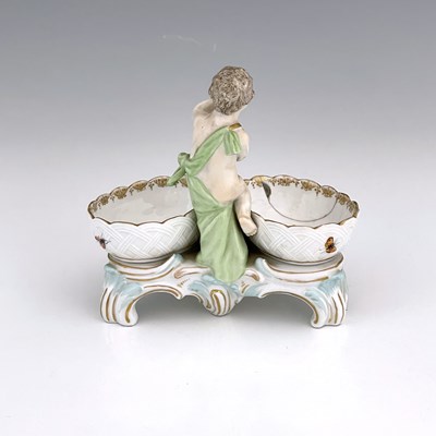 Lot 794 - A Berlin porcelain figural double salt cellar,...