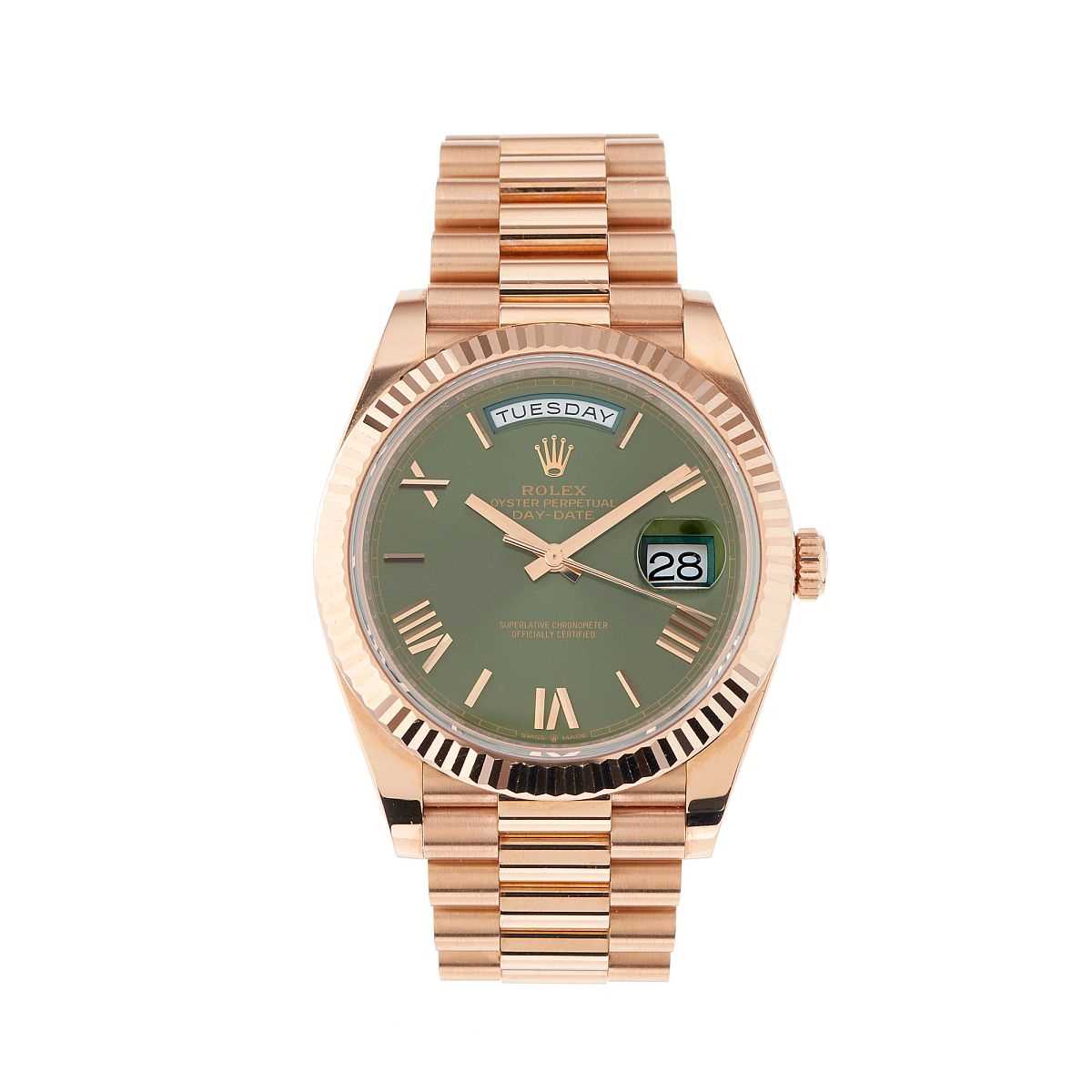 Lot 10 - Rolex, an 18ct Everose gold Oyster Perpetual...