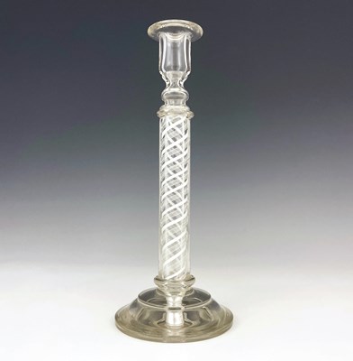 Lot 533 - A large opaque twist candlestick, circa 1880,...