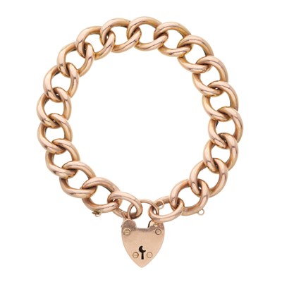 Lot 6 - An early 20th century 9ct gold curb-link...