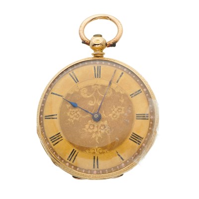 Lot 41 - A late 19th century 10ct gold open face pocket...