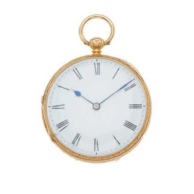 Lot 42 - A late Victorian 18ct gold open face pocket...