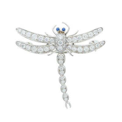 Lot 43 - Tiffany & Co., a platinum pave-set diamond...
