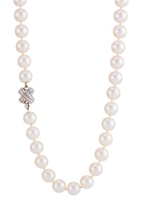 Lot 45 - Tiffany & Co., a cultured pearl single-strand...