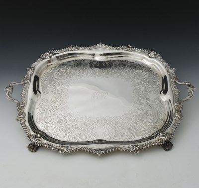 Lot 14 - Gorham & Co, a large plated twin handled...