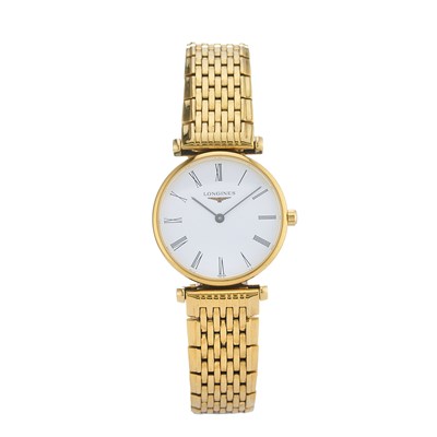 Lot 90 - Longines, a gold plated La Grande Classique...