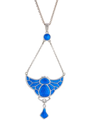 Lot 99 - Charles Horner, an Art Nouveau silver and blue...