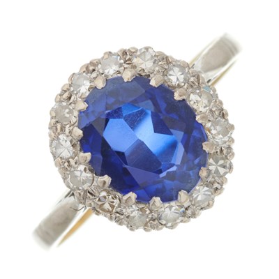 Lot 103 - A mid 20th century 18ct gold synthetic...