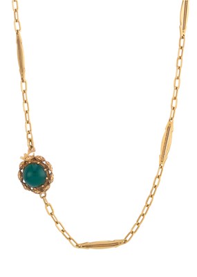 Lot 110 - A mid 20th century 18ct gold fancy-link...