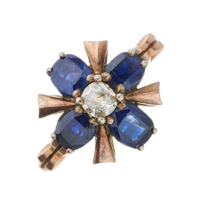 Lot 112 - A mid 20th century gold, old-cut diamond and...