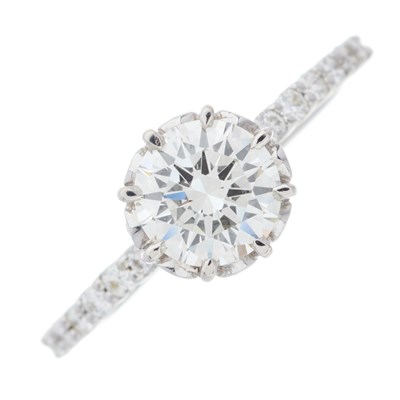 Lot 116 - An 18ct gold brilliant-cut diamond...