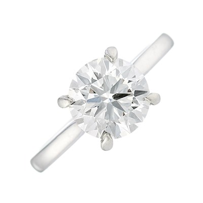 Lot 119 - An impressive platinum brilliant-cut diamond...