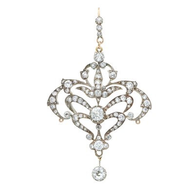Lot 141 - A late Victorian silver and gold, old-cut...