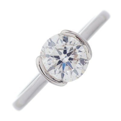 Lot 147 - An 18ct gold brilliant-cut diamond...