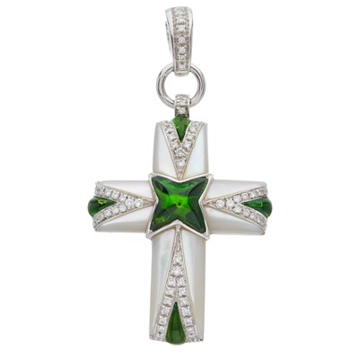 Lot 163 - Mappin & Webb, an 18ct gold mother-of-pearl,...