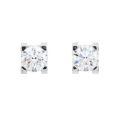 Lot 166 - Cartier, a pair of 18ct gold brilliant-cut...