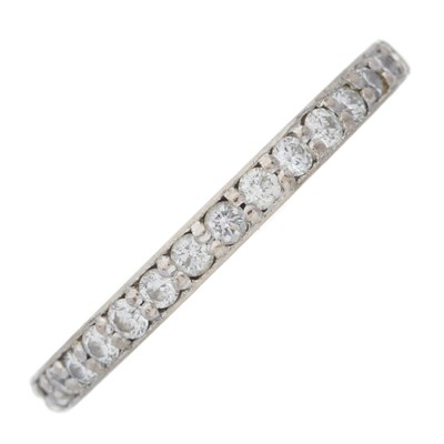 Lot 173 - An 18ct gold brilliant-cut diamond half...