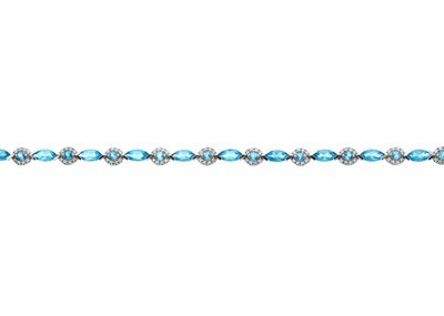 Lot 216 - A 14ct gold blue topaz and brilliant-cut...