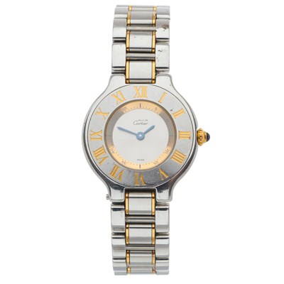 Lot 232 - Cartier, a must de Cartier 21 bracelet watch,...