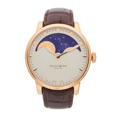 Lot 256 - Arnold & Son, an 18ct gold HM Perpetual Moon...