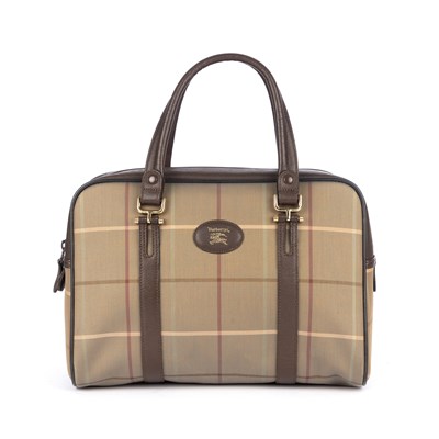 Lot 285 - Burberry, a vintage Boston bag, designed with...