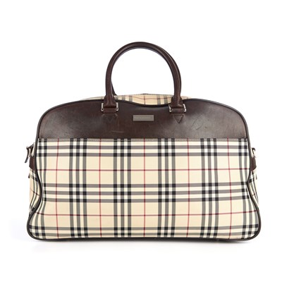 Lot 287 - Burberry, a Nova Check holdall luggage bag,...