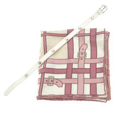 Lot 291 - Burberry, a silk scarf and leather choker, to...