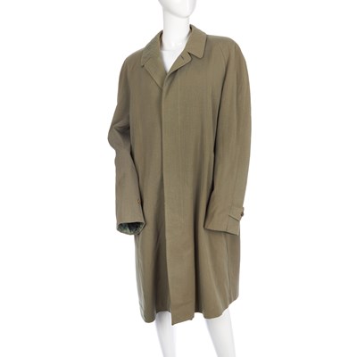 Lot 295 - Burberry, a men's khaki green lightweight coat,...