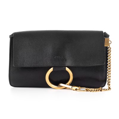 Lot 332 - Chloe, a small black leather Faye handbag,...