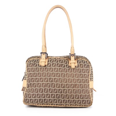 Lot 357 - Fendi, a Zucca Boston bag, designed with the...