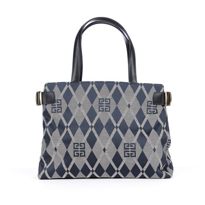 Lot 360 - Givenchy, a canvas tote, featuring a blue and...