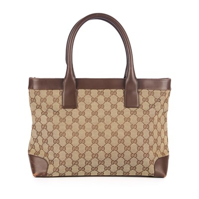 Lot 373 - Gucci, a GG monogram tote, featuring the maker'...
