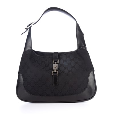 Lot 374 - Gucci, a black Jackie handbag, featuring the...
