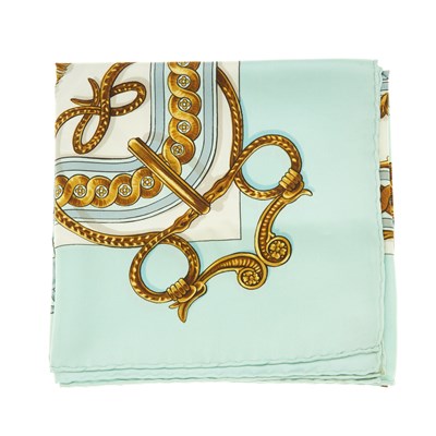 Lot 392 - Hermes, a Bride De Cour silk scarf, designed...