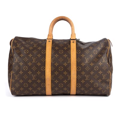 Lot 411 - Louis Vuitton, a monogram Keepall 45 luggage...