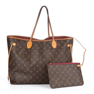 Lot 421 - Louis Vuitton, a monogram Neverfull GM with...