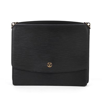 Lot 444 - Louis Vuitton, a black epi Grenelle handbag,...