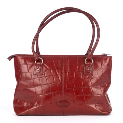 Lot 464 - Mulberry, a red Congo leather handbag,...