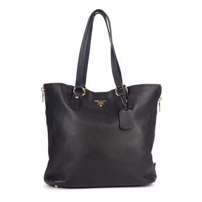 Lot 470 - Prada, a Vitello Daino Side Zip Convertible...