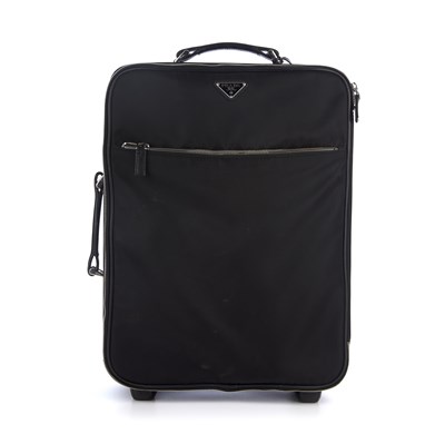 Lot 475 - Prada, a nylon rolling suitcase, featuring a...