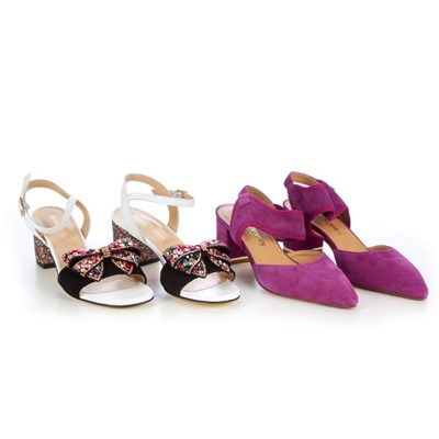 Lot 480 - Russell & Bromley, two pairs of ladies shoes,...