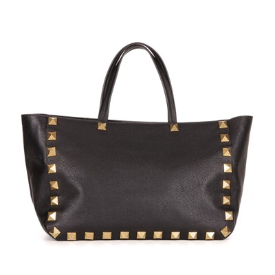 Lot 461 - Valentino, a large Roman Stud leather tote,...